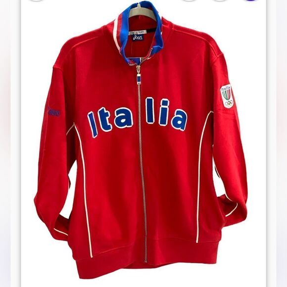 Asics  Zip Lunga Jacket The Origin 2006 Italia  Official XX Olympic NWT Size L - Picture 1 of 17